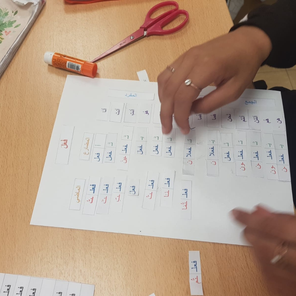Atelier Montessori manipulation de lettres